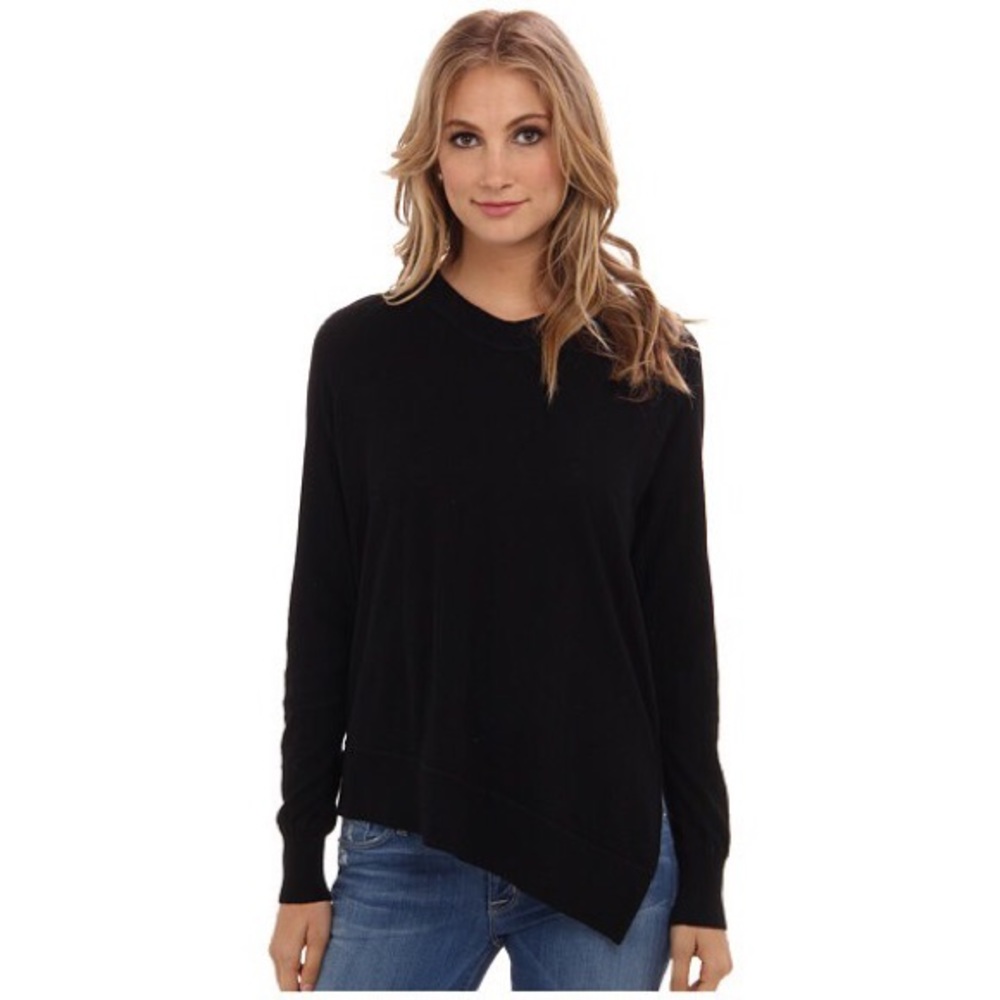 Brigitte Bailey Asymetrical Merino Black Tunic